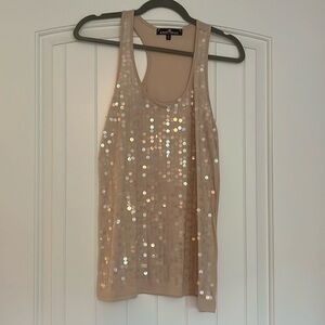 Sparkly tan tank